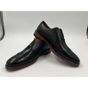 Johnston Murphy Heritage Black Wingtip Oxford Leather Dress Shoes Mens Size 7 M